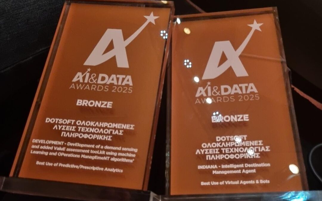 DOTSOFT AE – Στην πρωτοπορία της ΑΙ με δύο νέες, σημαντικές βραβεύσεις